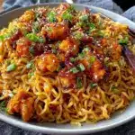 garlic chicken noodles - featured image