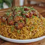 garlic chicken noodles - featured image