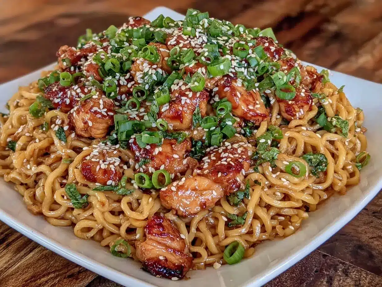 garlic chicken noodles preparation steps