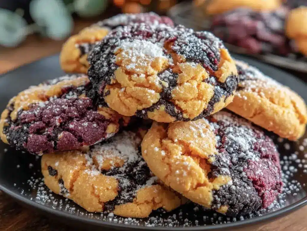 Halloween crinkle cookies - featured image