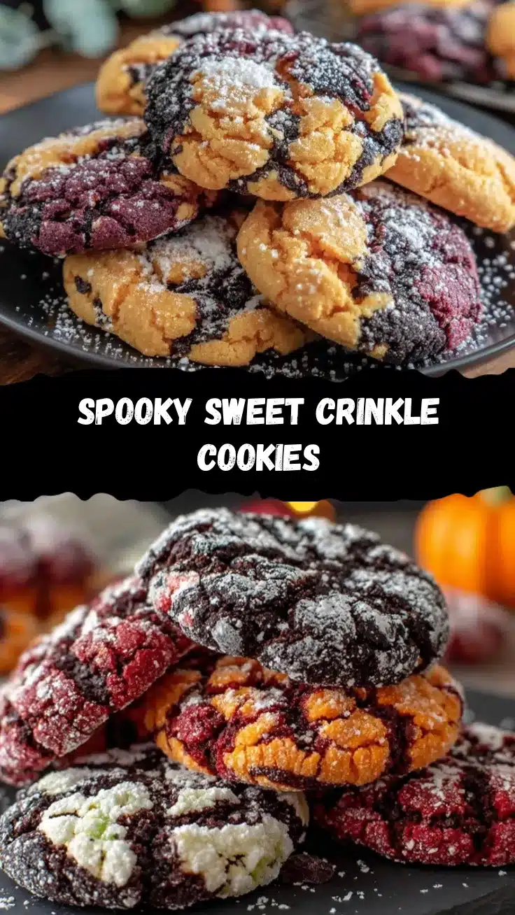 Halloween crinkle cookies recipe