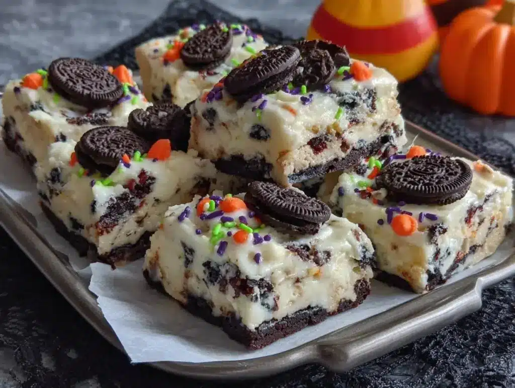 Halloween Oreo Cake Bars - featured image