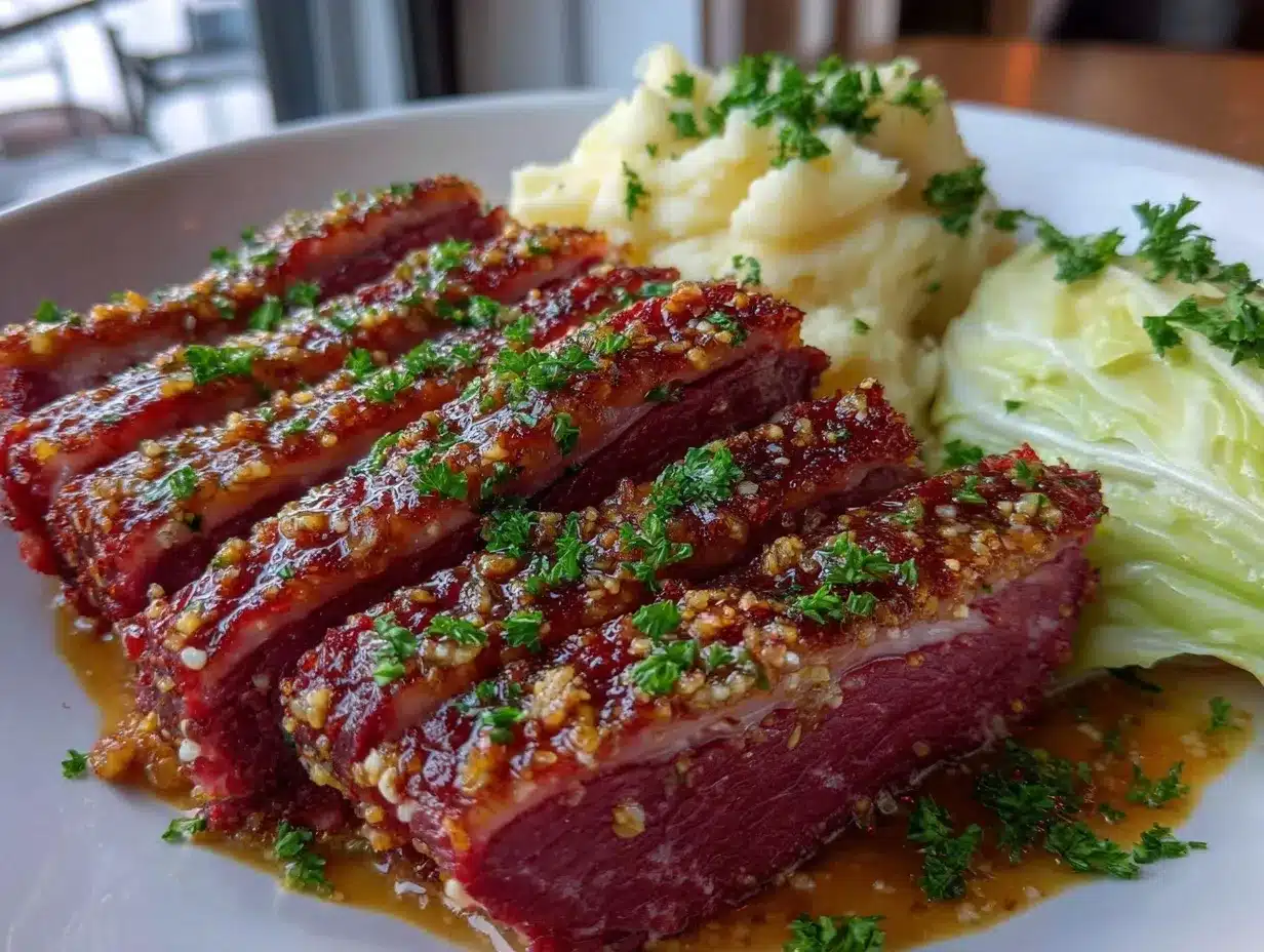 maple mustard corned beef preparation steps