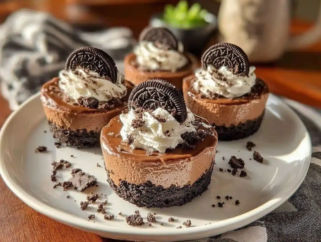 Oreo chocolate mousse cups preparation steps