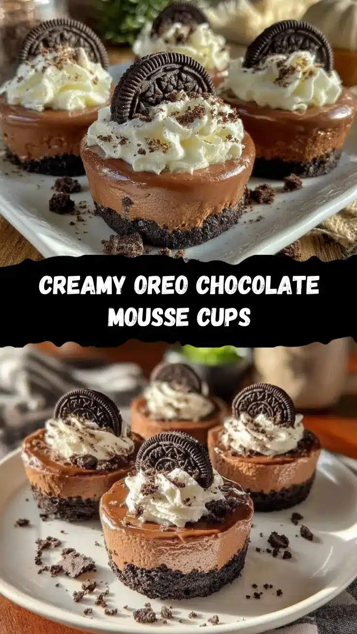 Oreo chocolate mousse cups recipe