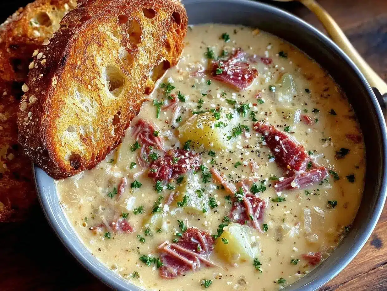 Reuben soup preparation steps
