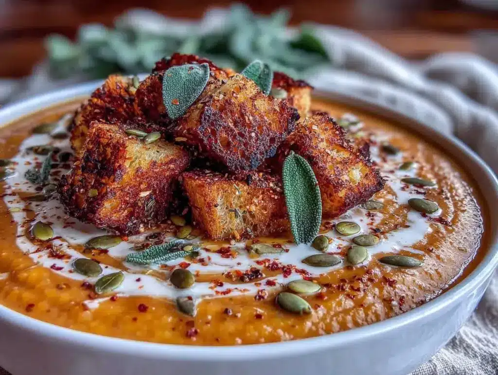 roasted butternut squash soup - featured image