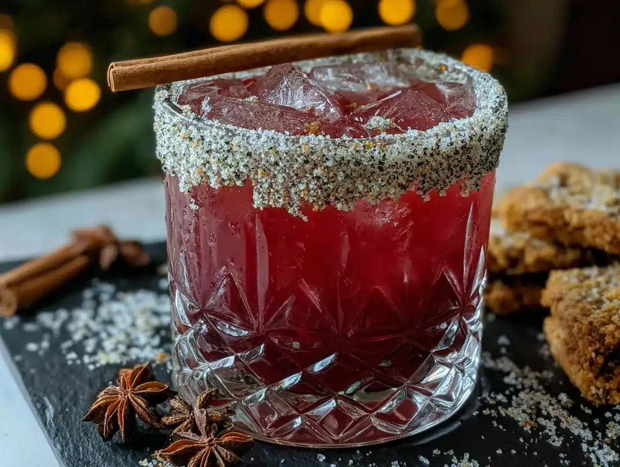 spiced Christmas margarita preparation steps