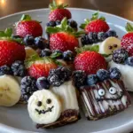 spooky ghost fruit skewers - featured image