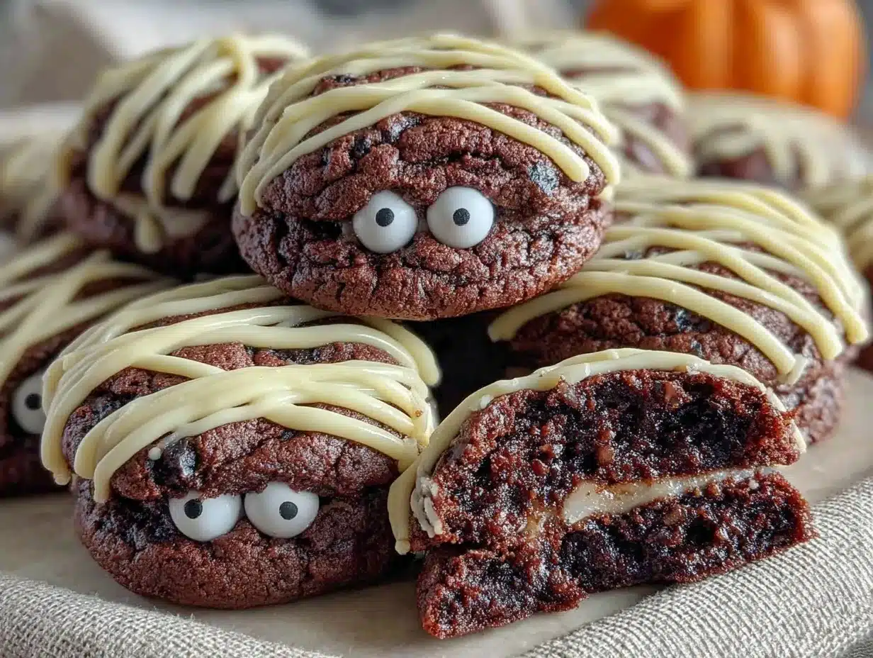 spooky mummy cookies preparation steps