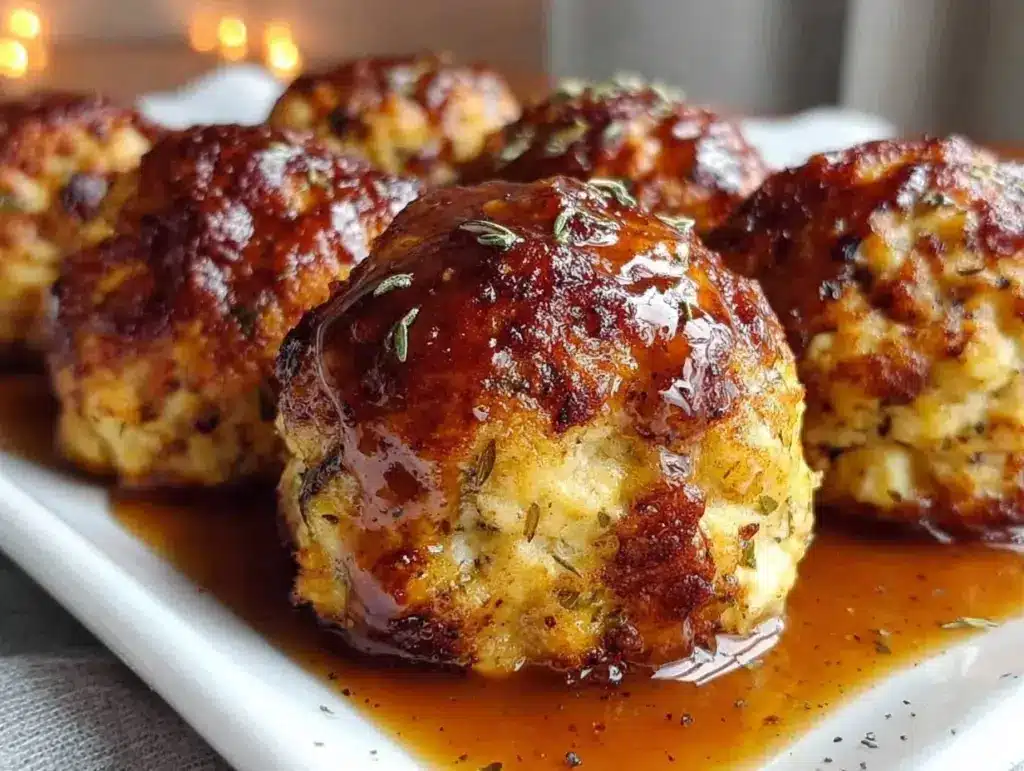 turkey stuffing balls - featured image