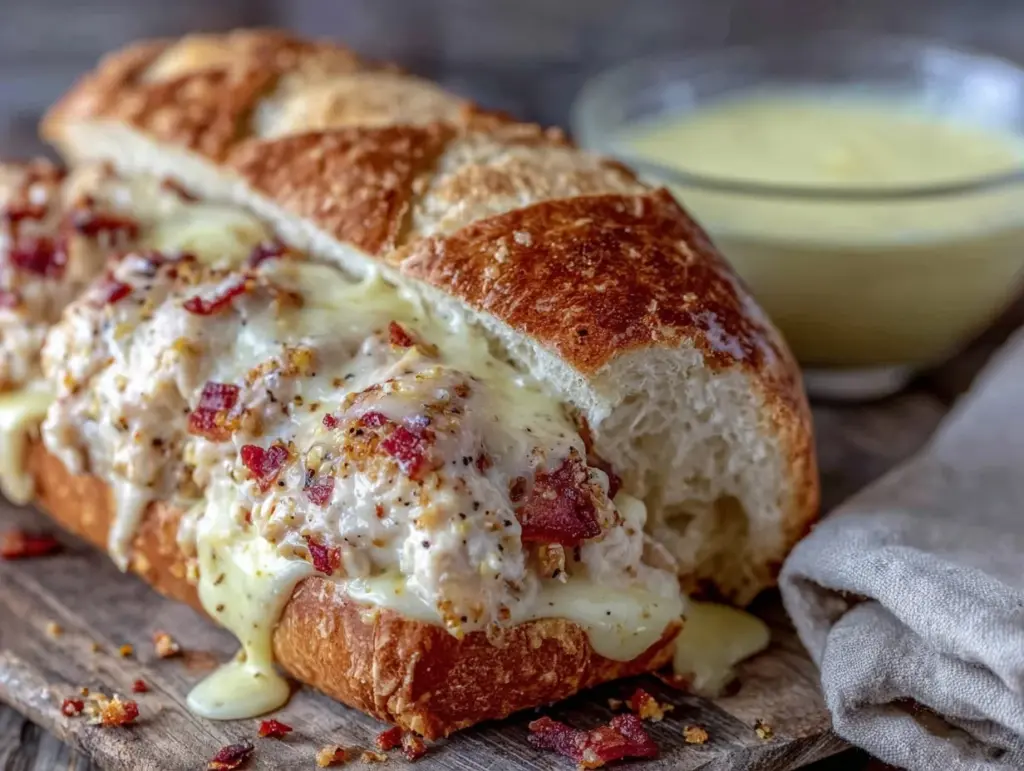 white BBQ chicken subs - featured image
