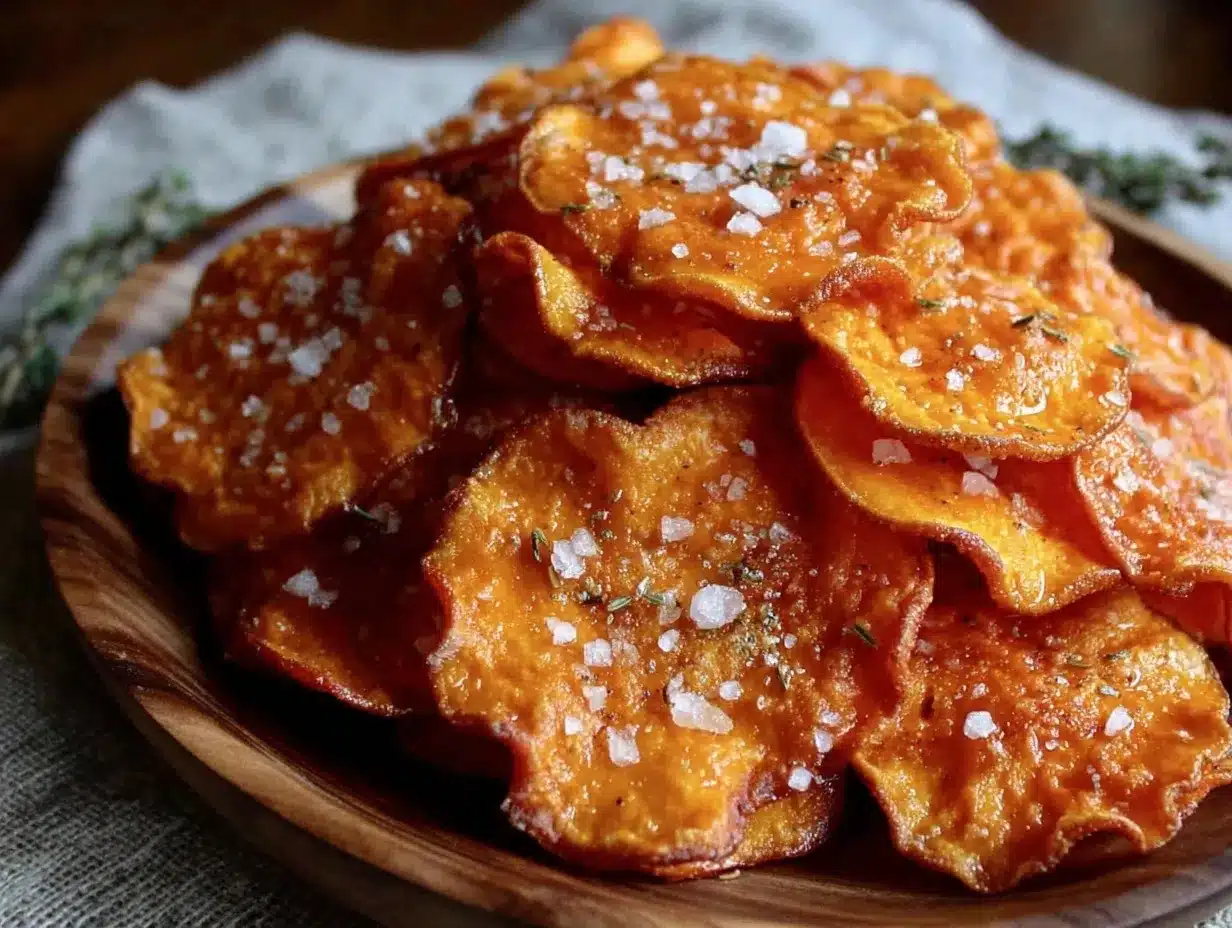 baked sweet potato chips preparation steps