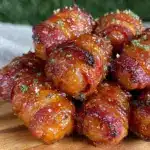 bbq bacon wrapped little smokies - featured image