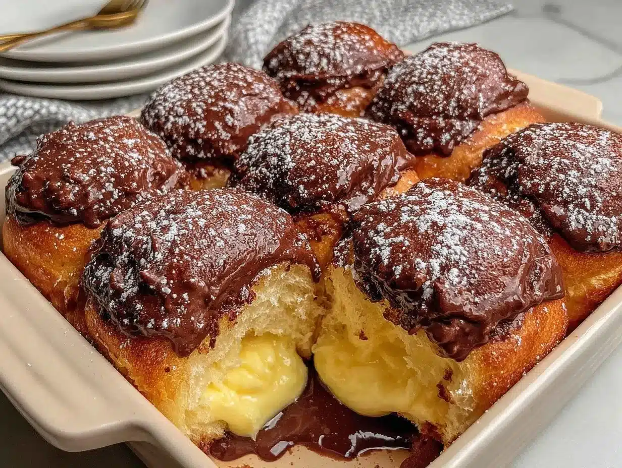 Boston Cream Pie Rolls preparation steps