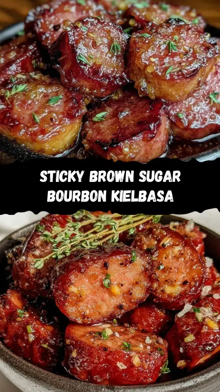 brown sugar bourbon glazed kielbasa bites recipe