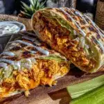 buffalo chicken caesar wrap - featured image