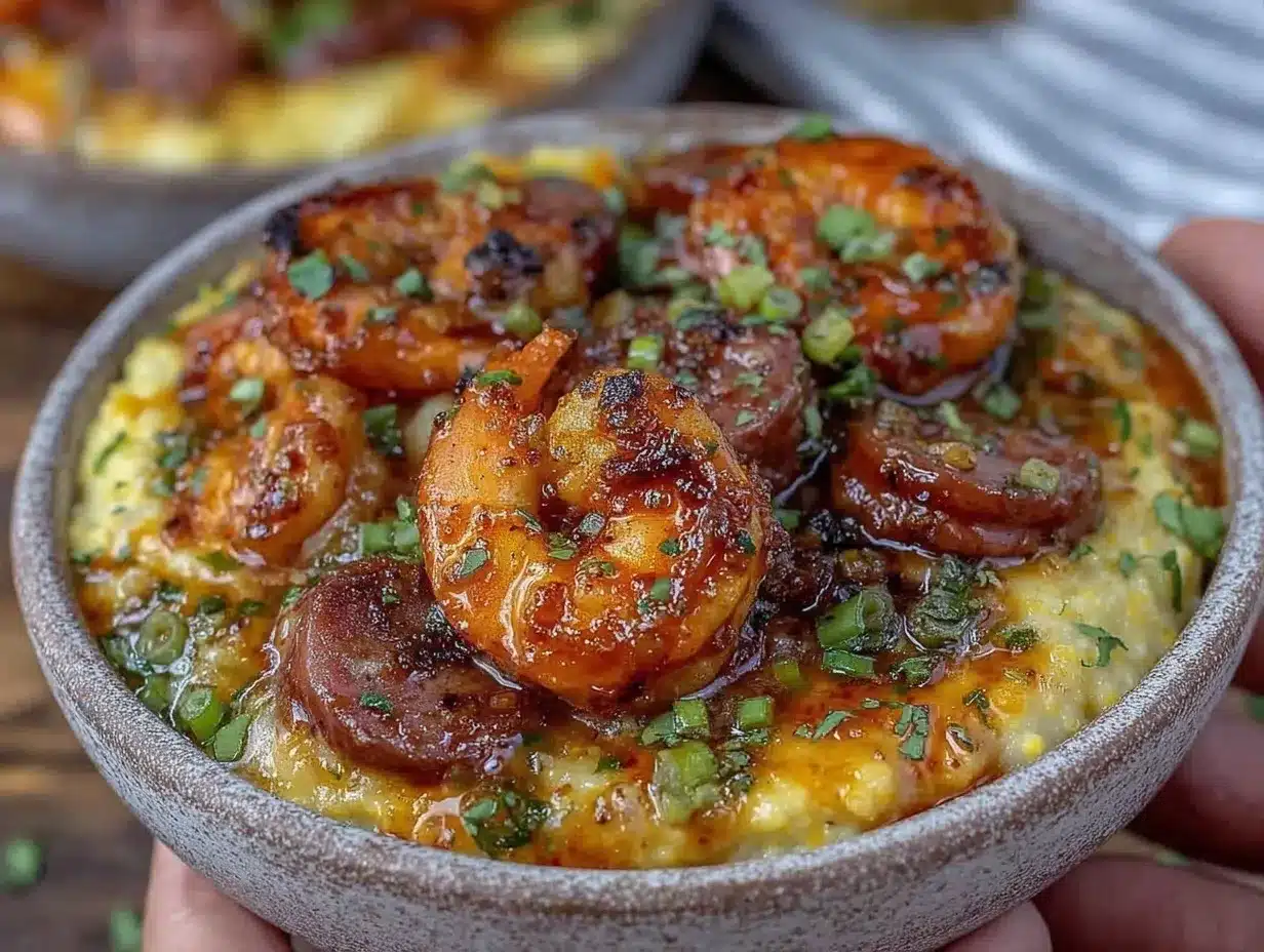 Cajun shrimp and grits preparation steps