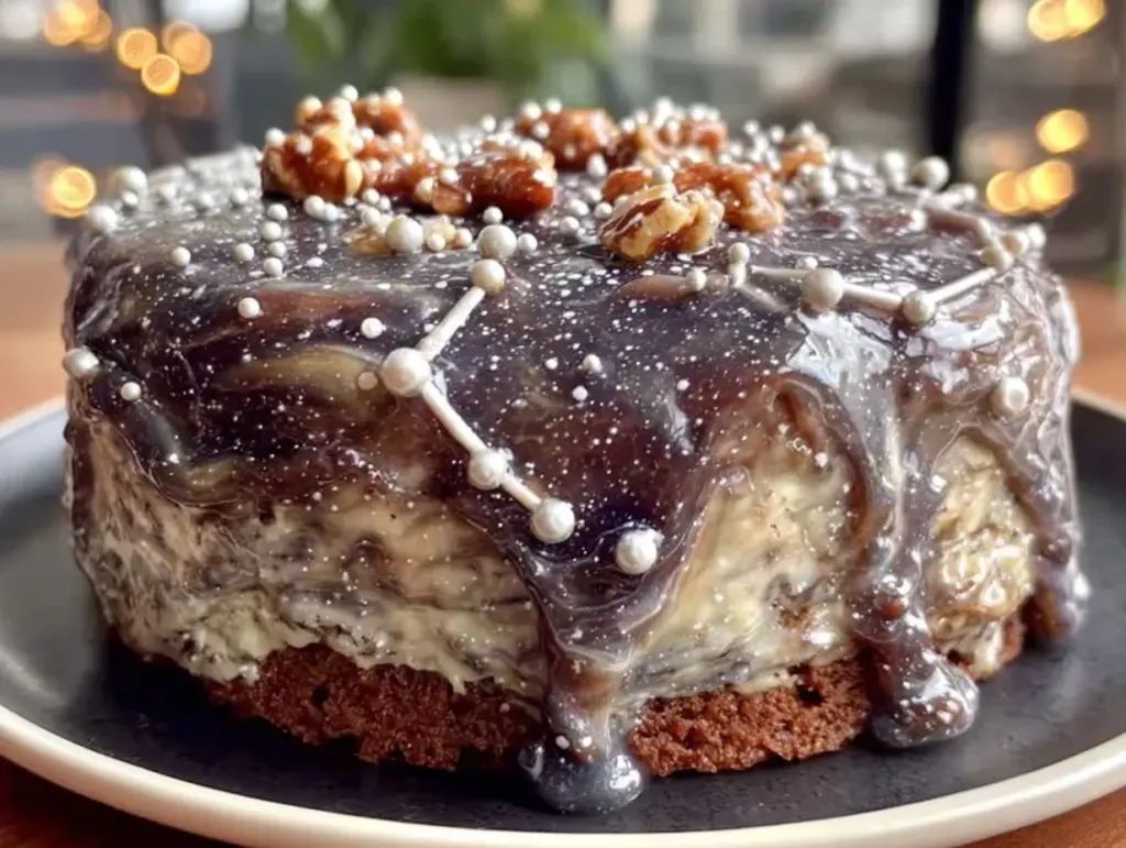 Capricorn constellation galaxy cake - featured image