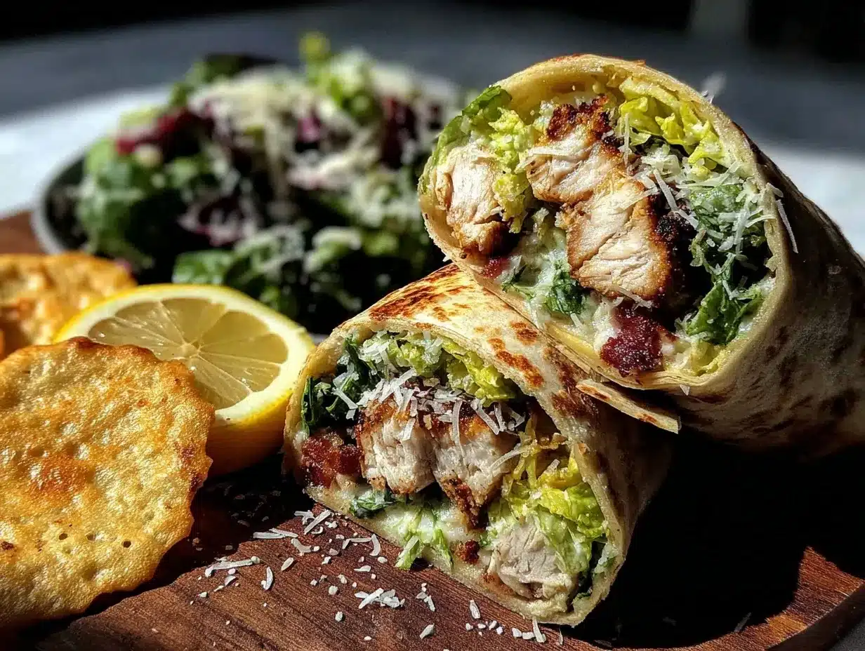 chicken caesar wrap preparation steps