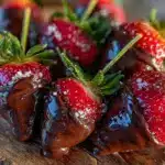 chocolate-dipped strawberry roses - featured image