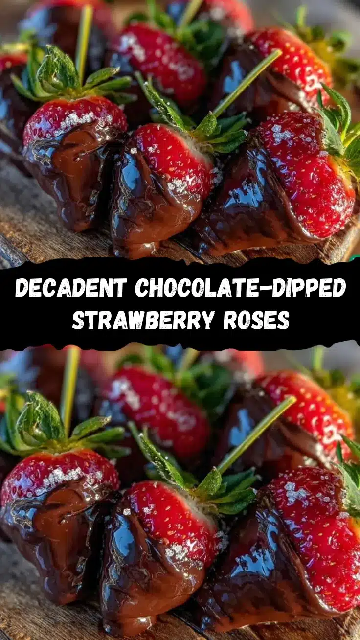 chocolate-dipped strawberry roses recipe
