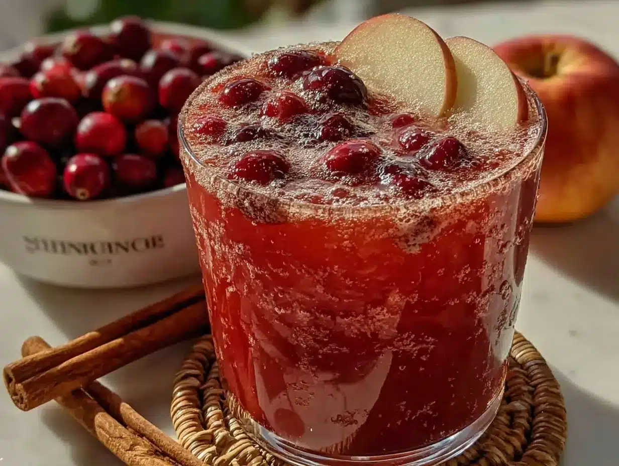 Cinnamon Apple Cranberry Mimosa preparation steps