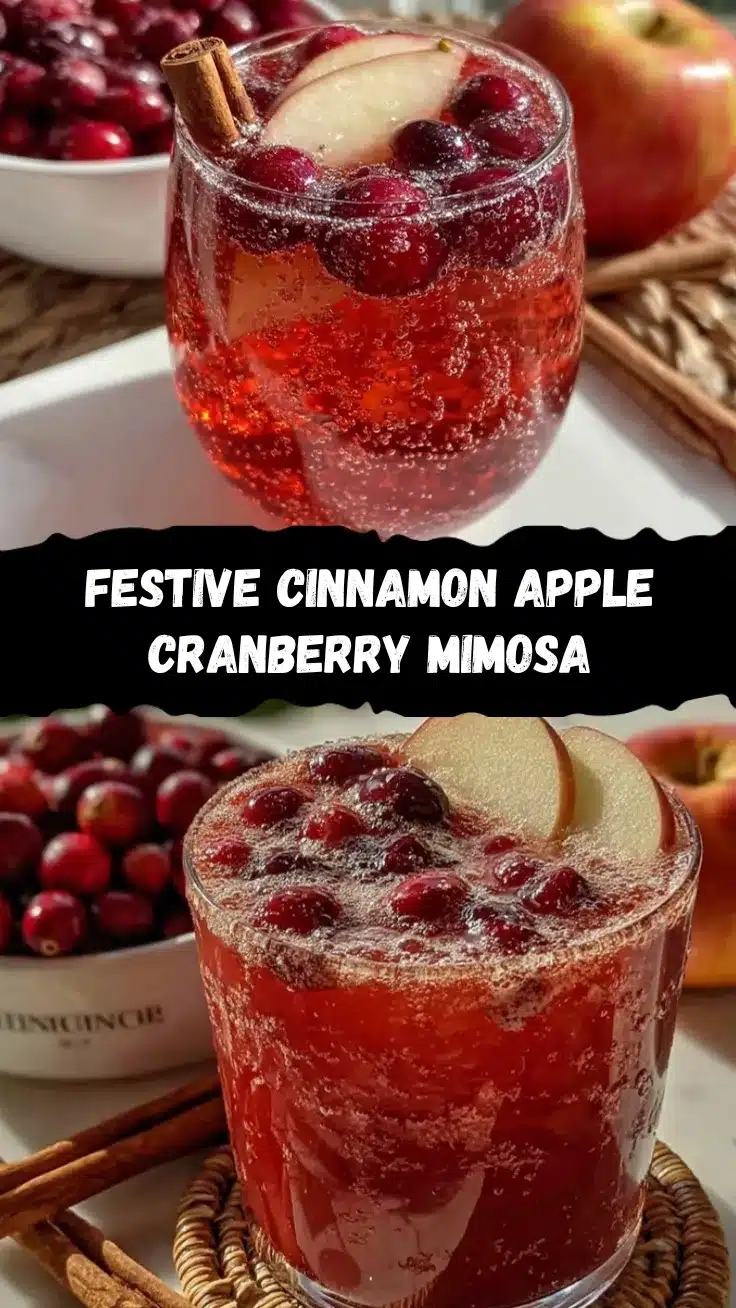 Cinnamon Apple Cranberry Mimosa recipe