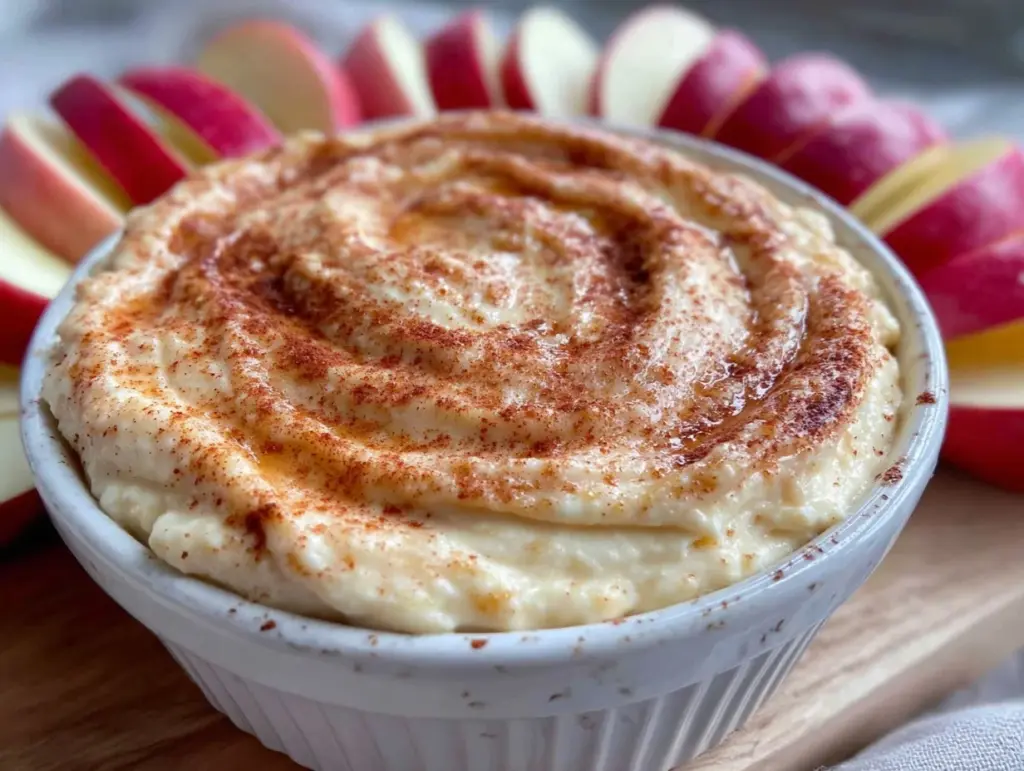 cinnamon roll cheesecake dip - featured image