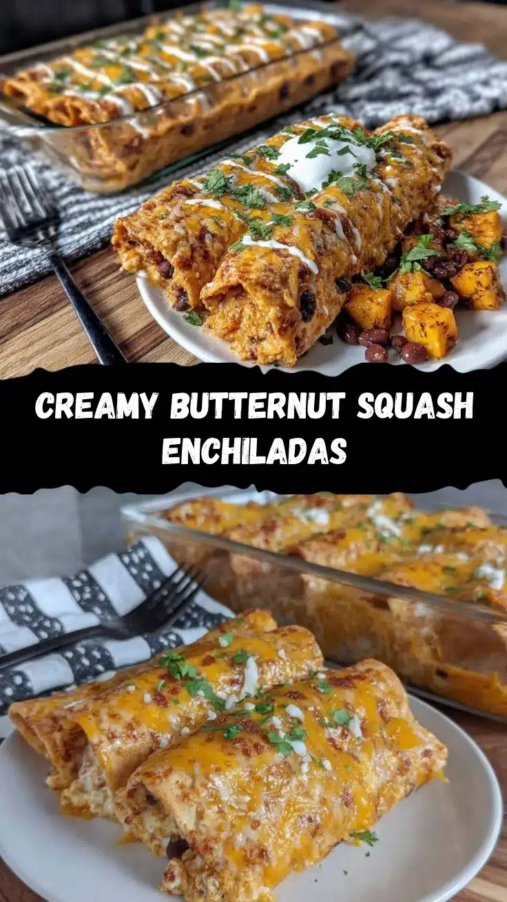 Creamy Butternut Squash Enchiladas recipe