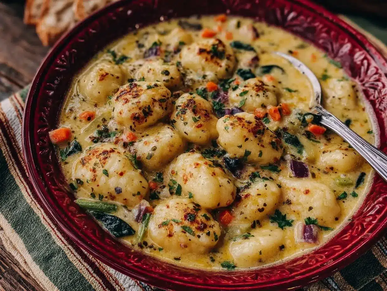 creamy chicken gnocchi soup preparation steps