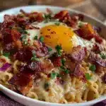 creamy ramen carbonara - featured image