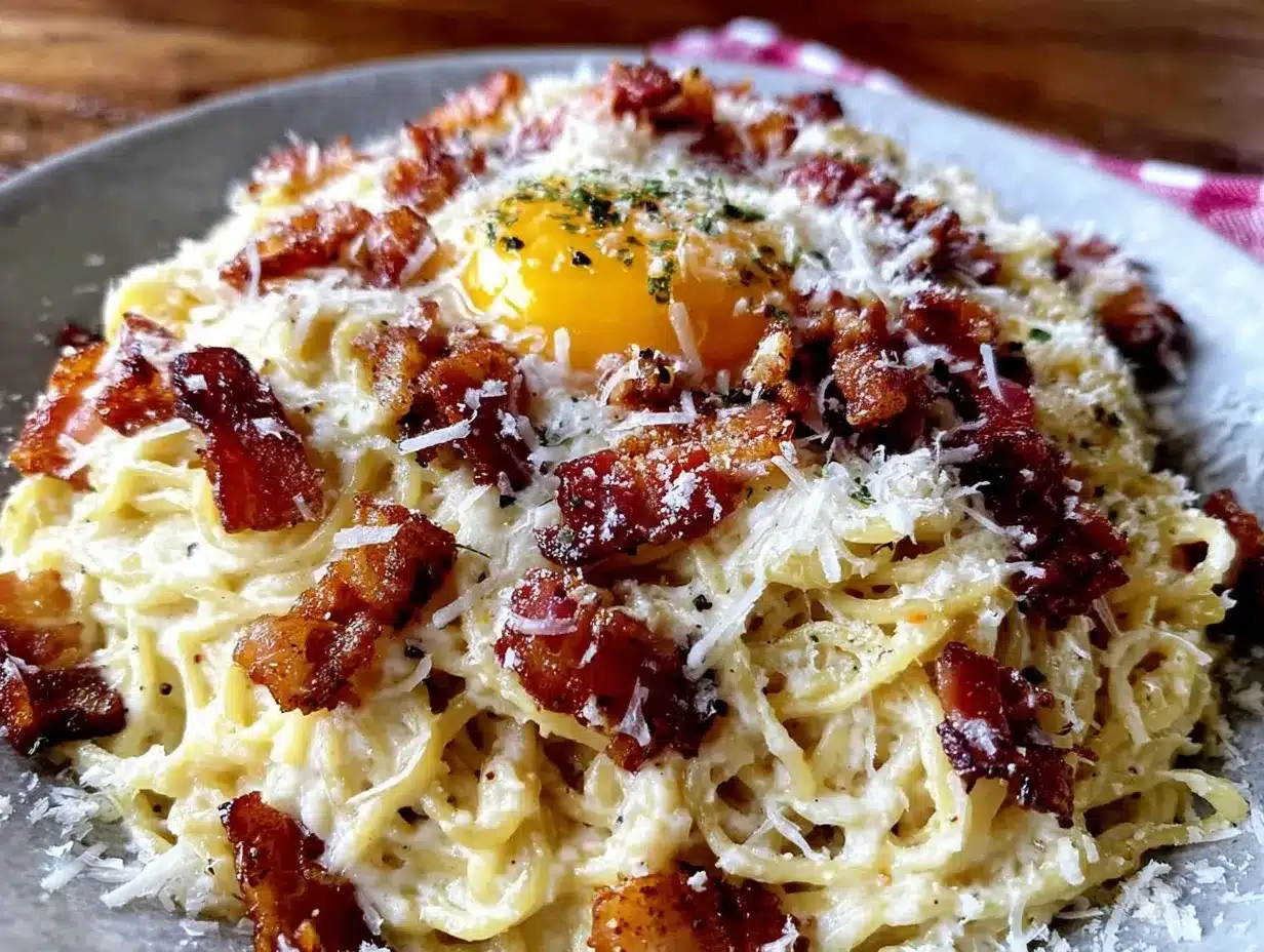 creamy ramen carbonara preparation steps