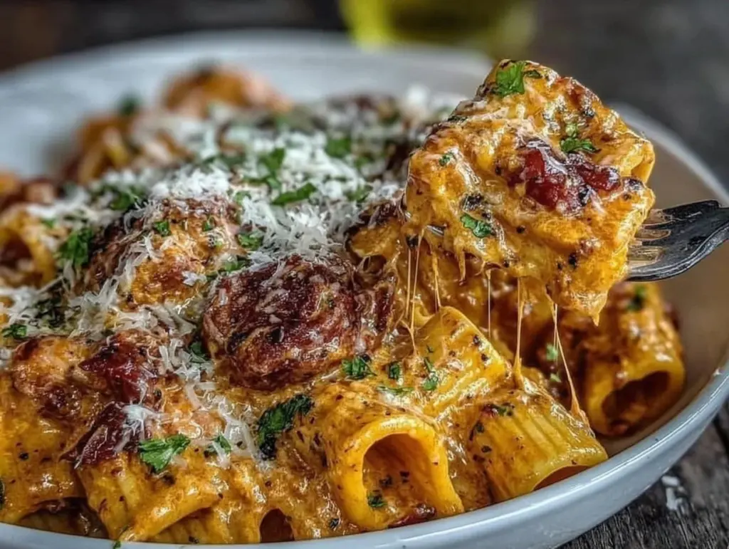 creamy tomato garlic pasta - featured image