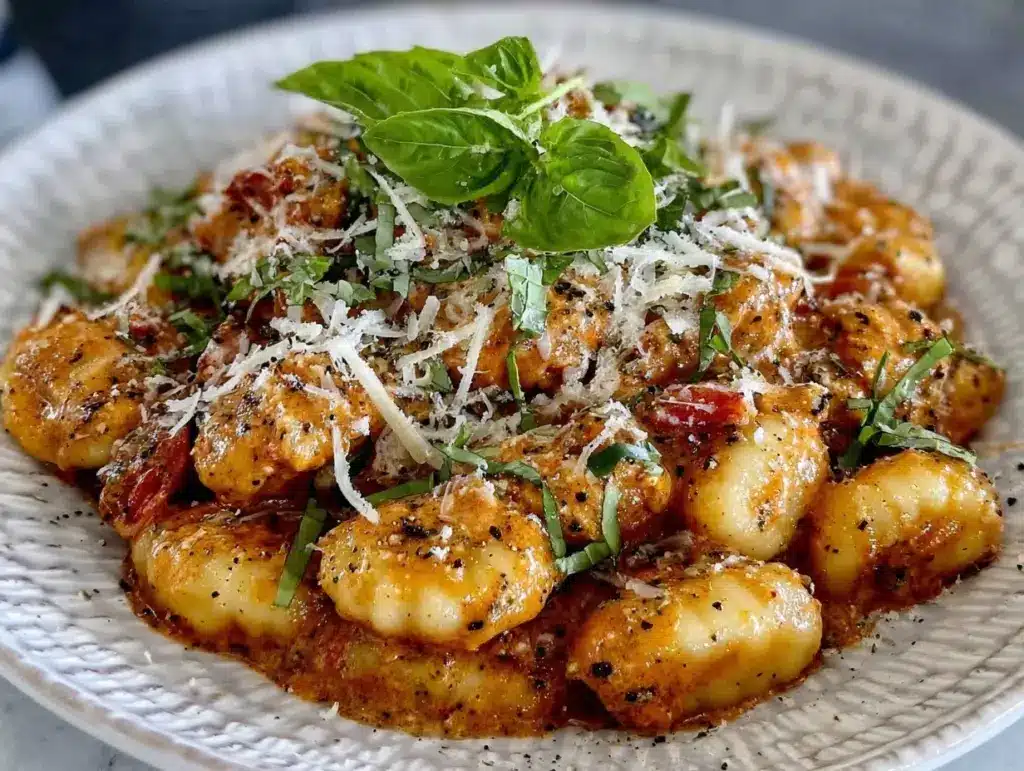 creamy tomato gnocchi - featured image