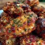 crispy garlic butter chicken wings - featured image