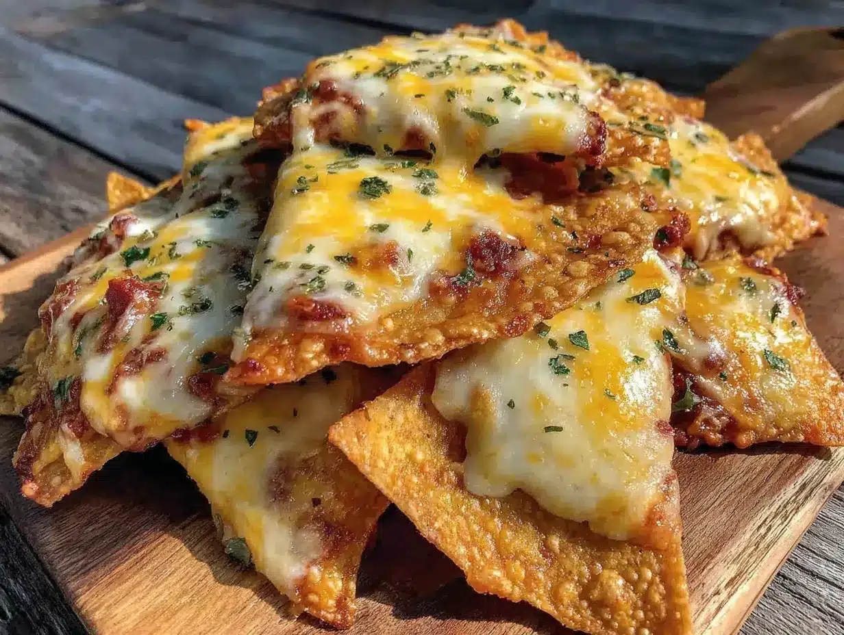 crispy pizza chips preparation steps