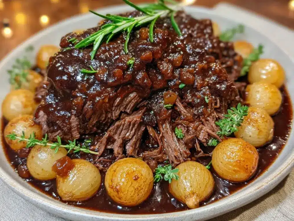 crockpot balsamic pot roast - featured image