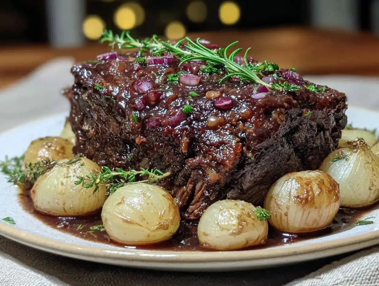 crockpot balsamic pot roast preparation steps