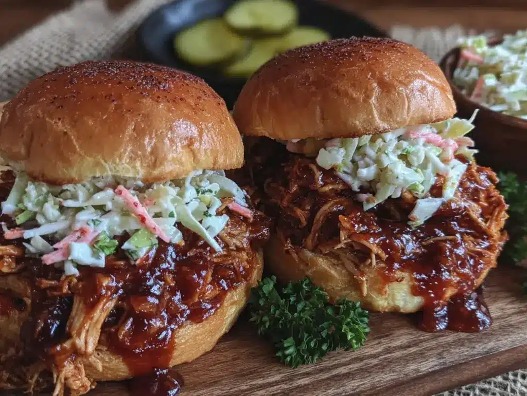 crockpot BBQ chicken sliders - featured image