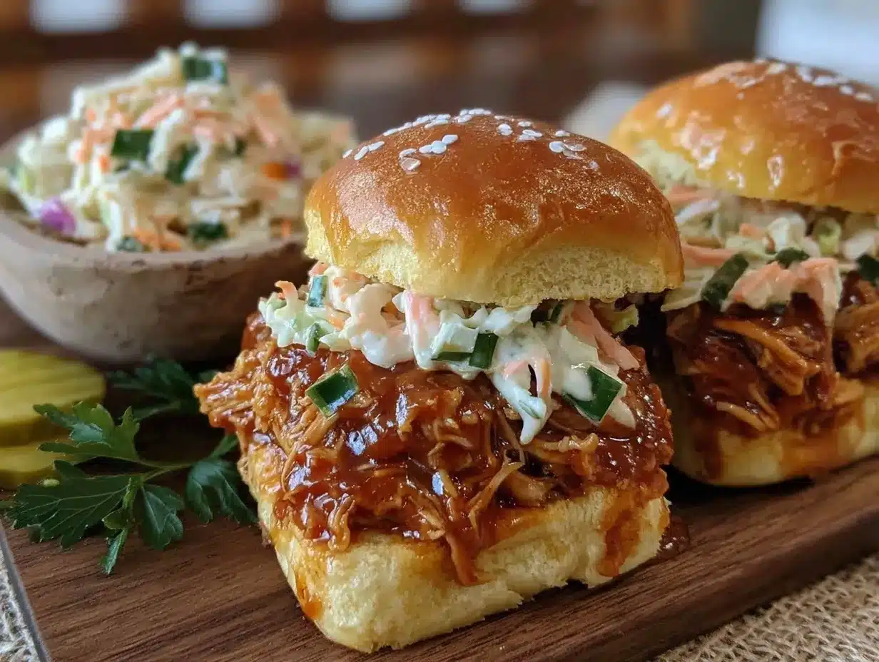 crockpot BBQ chicken sliders preparation steps