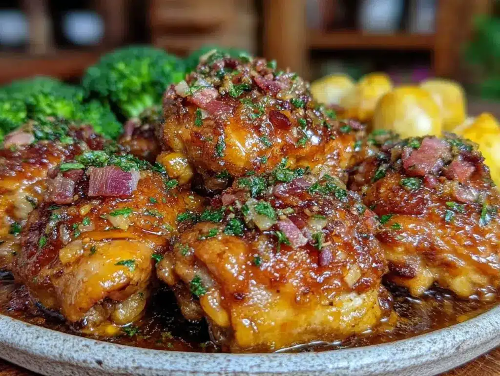crockpot honey garlic chicken thighs - featured image
