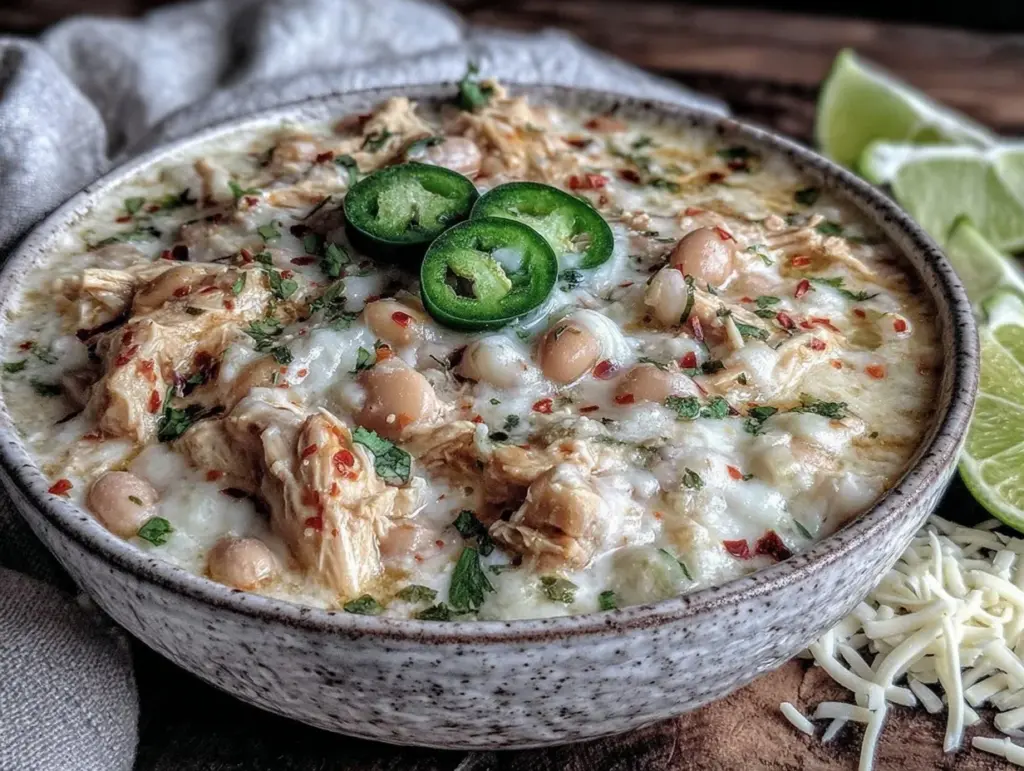 crockpot white chicken chili - featured image