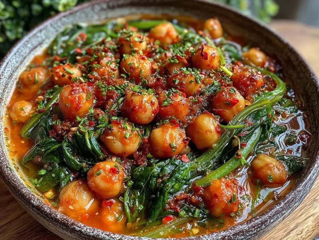 Daniel Fast chickpea and spinach stew - featured image