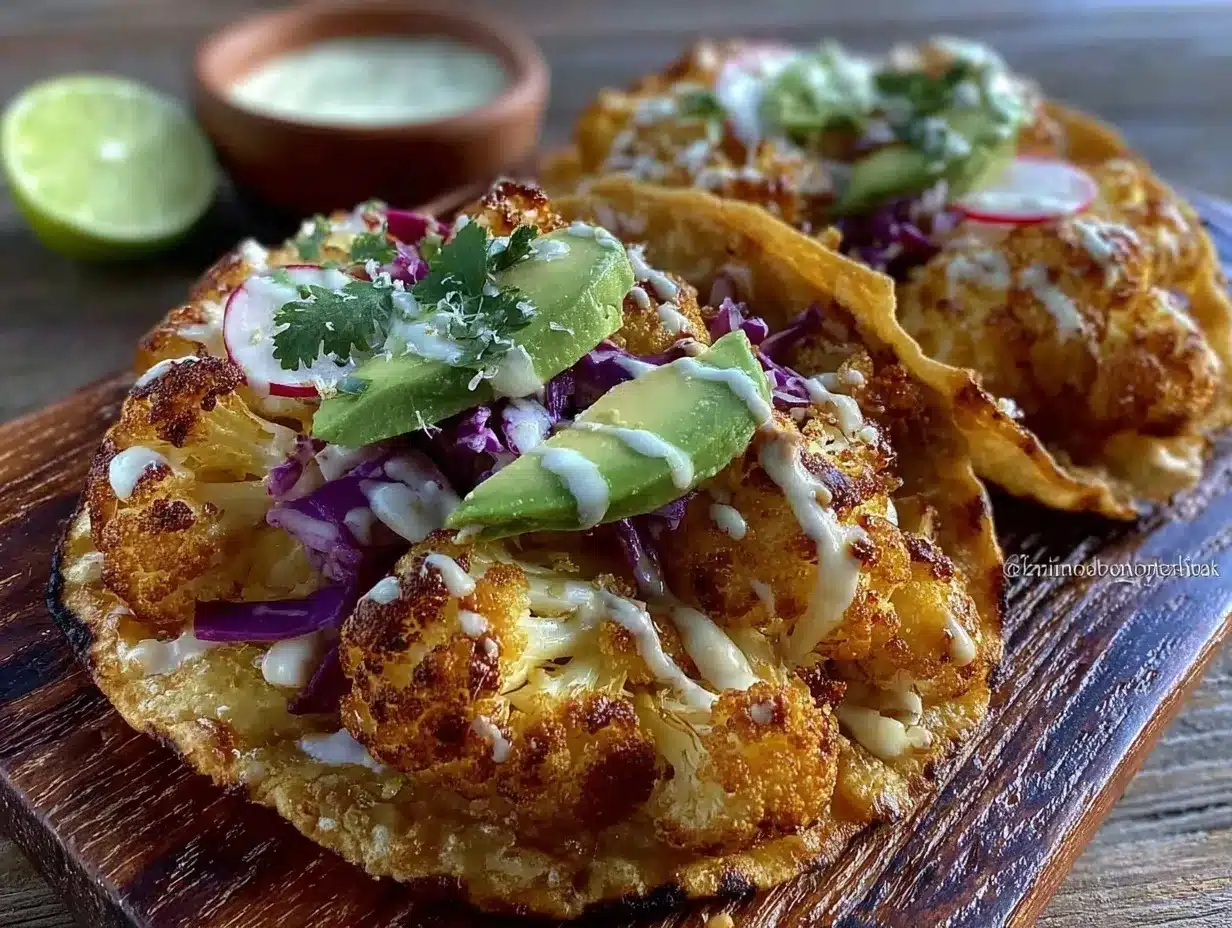 Daniel Fast roasted cauliflower tacos preparation steps