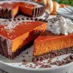 dark chocolate pumpkin tart - featured image