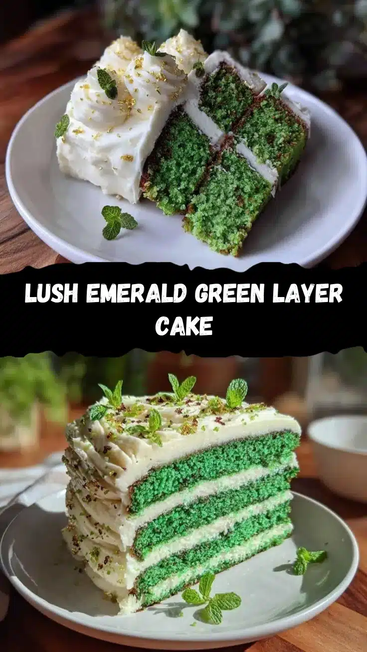 emerald green defying gravity layer cake recipe