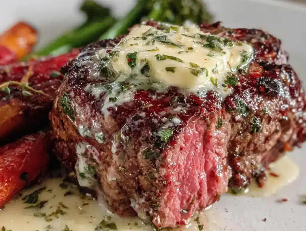 filet mignon with garlic herb butter - featured image