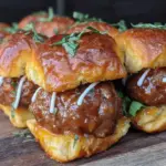football-shaped meatball sliders - featured image