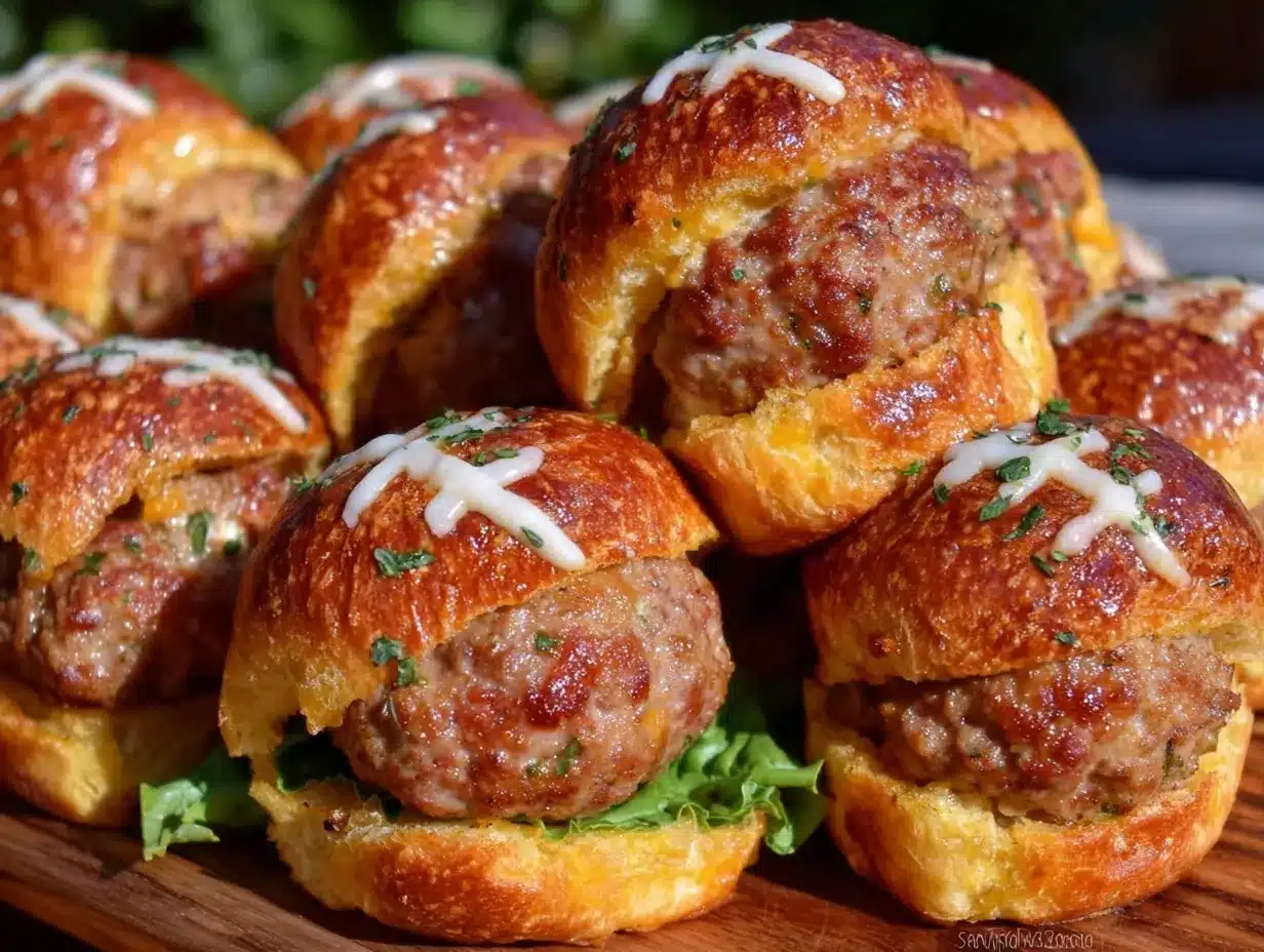 football-shaped meatball sliders preparation steps